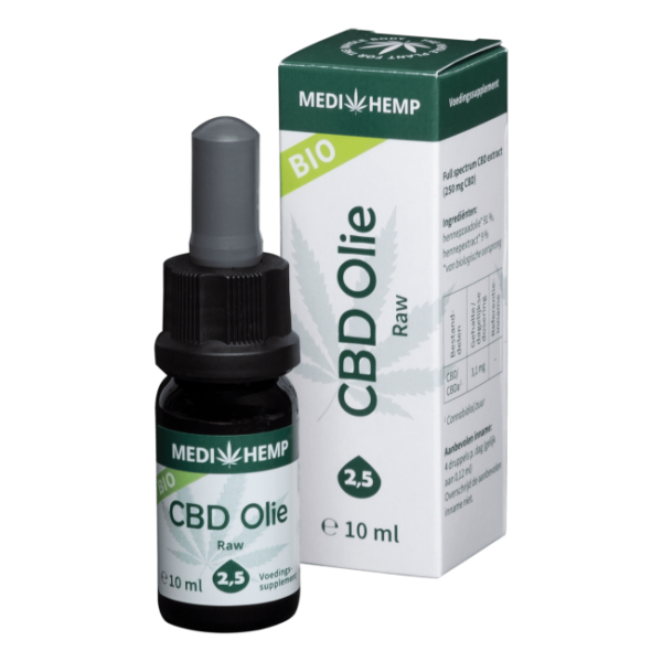Buy CBD Oil 2,5% - Medihemp RAW Organic -10 ml